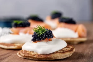 Caviar on Blini