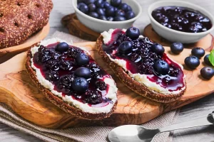 Blueberry and Goat Cheese Bruschetta