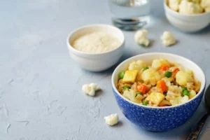 Cauliflower Fried Rice with Vegetables and Egg