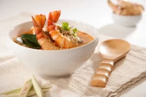 Thai Coconut Curry with Shrimp and Rice Noodles