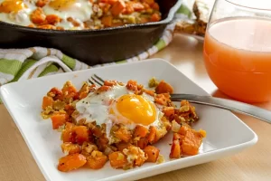 Sweet Potato Hash with Eggs