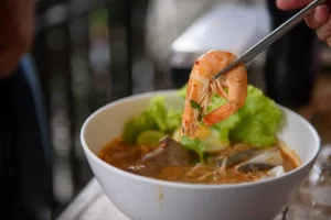 Thai Coconut Curry with Shrimp and Rice Noodles