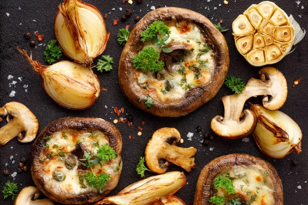 Vegetarian Stuffed Mushrooms