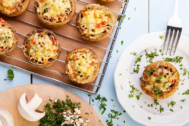 Vegetarian Stuffed Mushrooms