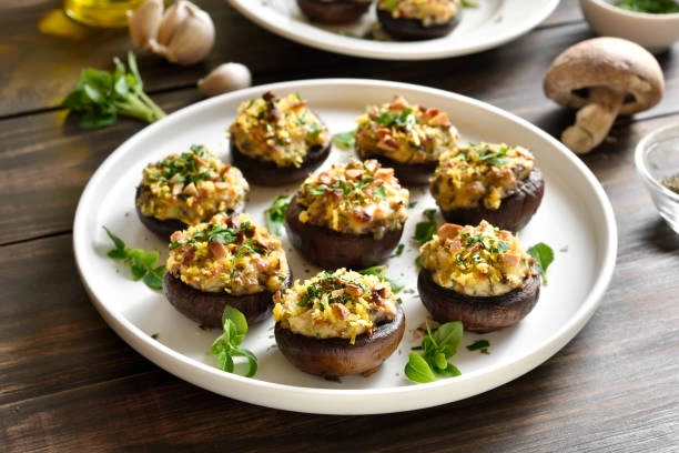 Vegetarian Stuffed Mushrooms