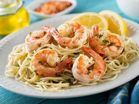 Garlic Butter Shrimp Spaghetti