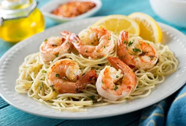 Garlic Butter Shrimp Spaghetti