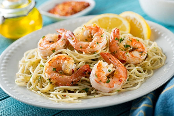 Garlic Butter Shrimp Spaghetti