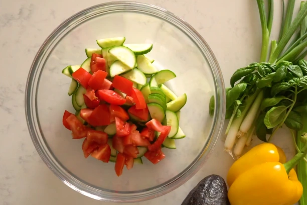 Cucumber Tomato Avocado Salad