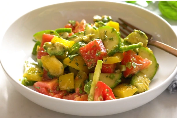 Cucumber Tomato Avocado Salad